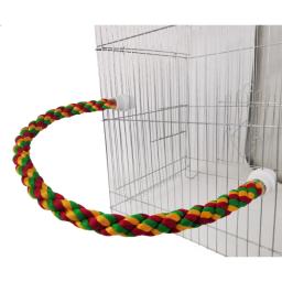 Multi-Color Parrot Standing Toy, corda tecida, brinquedo Chew Papagaio, Bendable Pet Parrot, em pé Poleiros - Image 1