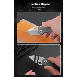 Conjunto de faca dobrável multifuncional portátil edc cortador de unboxing ferramenta de acampamento chaveiro acessórios - Image 5