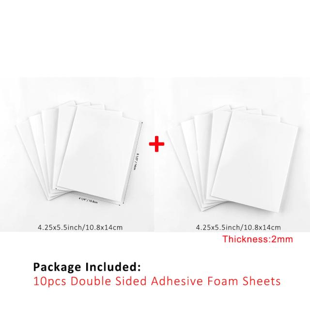 Fitas Adesivas de Espuma Dupla Face de 2mm para Scrapbooking e Artesanato - Ideal para Adição de Cartões DIY