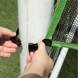 Alvo portátil do tiro do objetivo do futebol, rede do treinamento da precisão do futebol com zonas de pontuação, 5 furos, equipamento da prática dos tiros - Image 6