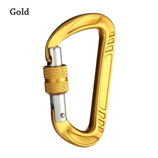 Quickdraws D Forma para Escalada Profissional com Mosquetão 12KN 7075 e Trava de Segurança, Equipamento Outdoor de Alta Performance