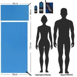Toalha de secagem rápida portátil do esporte, absorvente super, banho, praia, curso, Gym, natação, corrida, ioga, Microfiber - Image 5
