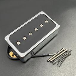 P90 estilo guitarra elétrica captador, Humbucker tamanho, Single Coil, pescoço e ponte, guitarra peças e acessórios, cromo, ouro - Image 6