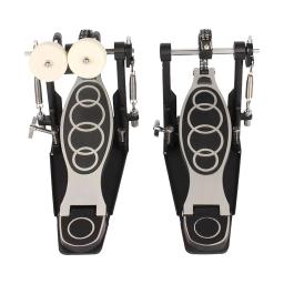 Dupla cadeia Double Kick Drum Pedal Set, Pedal Twin profissional para bateristas de Metal e Rock, Bateria eletrônica - Image 6