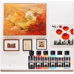 Conjunto de tinta acrílica para tecido, corantes para roupas, pintura, couro, bricolage, pigmento, grafite, 30ml, 24 cores - Image 4