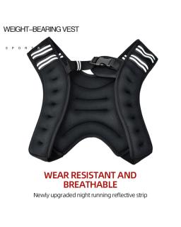 Colete de peso ajustável, Equipamento de treino, Treinamento de força, Exercício ponderado, Jaqueta respirável ao ar livre - Image 1