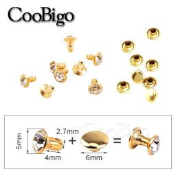 100 conjuntos de cristal strass guarnição tampa dupla rebites diamante studs diy artesanato roupas saco sapatos picos couro broca vidro prego - Image 3
