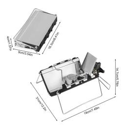 Fogão Cassete Portátil Dobrável, Atividades ao Ar Livre, Suprimentos para Camping, Caminhadas, Piquenique, Mochila, 2600W - Image 3