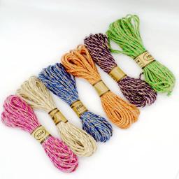 Corda tecida de cânhamo e juta colorida de 4mm para artesanato diy, embalagem de presente artesanal, acessórios, cabos, decoração de casa, 10 metros/lote - Image 3