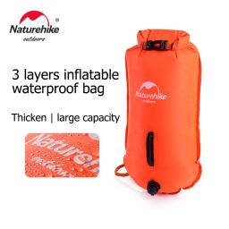 Naturehike inflável bóia de natação, impermeável armazenamento seco saco, cinto ajustável, flutuação saco, airbag duplo, nadar flutuando, 28L - Image 4