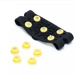 Escalada Anti Slip Spikes Grips, Garra de Gelo da Neve, Crampon Cleats, Tampa de Sapatos Esportivos para Mulheres e Homens, Tamanho 35-43, 5 Stud, 1 Par - Image 3