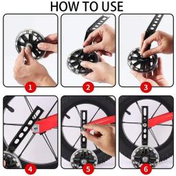 LED Mudo Rodas Auxiliares para Crianças, Roda de Treinamento, Flash, Ciclismo, Aprendizagem, Prática, Estabilizador, Luz Piscando, Bicicleta, 1 Par - Image 3