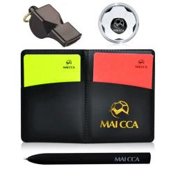 Profissional Árbitro Apito, Cartões vermelhos e amarelos com caneta, Caderno de Árbitro, Cartão de Aviso, Futebol, Futebol - Image 2