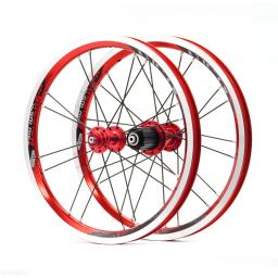 CHOOEE-Rodas de Bicicleta Dobráveis, Acessórios de Bicicleta, Peça de Ciclismo, Freio V, Rodas Dianteiras e Traseiras, 8 velocidades, 9 velocidades, 10 velocidades, 11 velocidades, 16H, 20H, 16 polegadas - Image 5