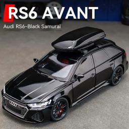 Carro modelo RS6 1:32, edição preta: personalizado para crianças Simulação realista, metal fundido, presente perfeito para meninos - Image 3