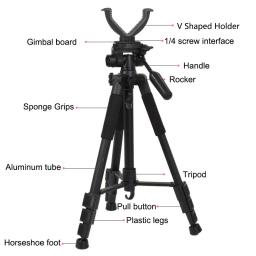 Caça ao ar livre Tiro Titular, Portátil, Tridimensional Suporte, Alumínio, Telescópico Head Rack, Equipamentos, 3 Tipos - Image 2