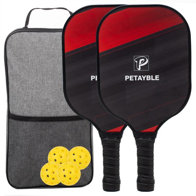 Kit de Presente de Raquete de Pickleball Portátil com Superfície de Fibra de Vidro - Aprovado pela USAPA para Exercícios Indoor e Outdoor