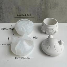 3D Cogumelo Casa Silicone Mold Caixa De Armazenamento, DIY, Aromaterapia, Gesso, Jarra De Vela, Caixa De Jóias, Resina Epóxi, Decoração De Casa - Image 2