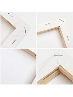 Canvas esticadas Square Blank Canvas, 100% Algodão Canvas para Pintura, Gesso-Primed, 8 oz, 20x25 cm, 4Pcs - Image 2