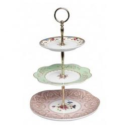 Alloy Cupcake Plate Stand, Round Dessert Table Rack, Suporte para festa de casamento, Torre de exibição, Golden Tone, 3 níveis - Image 1