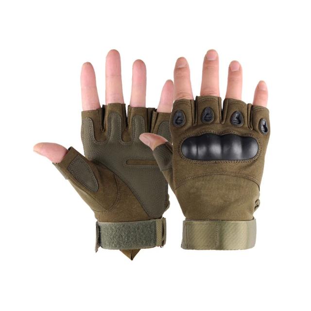 Luvas Táticas Antiderrapantes para Homens - Meio Dedo para Esportes ao Ar Livre, Tiro, Caça, Motociclismo e Ciclismo