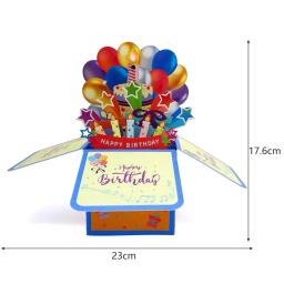 Cartão do feliz aniversário com vela luz e música, a pilhas, surpresa 3D, cartão pop-up, presentes originais para ele e ela - Image 6