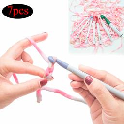 Agulha De Tricô Crochet Gancho, Agulha De Camisola, Agulhas De Costura, 7pcs por conjunto - Image 4