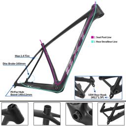 Bxt t1000 quadro de bicicleta mtb de carbono 29er quadro de bicicleta de carbono 29 quadro de mountain bike boost 148*12 freio a disco quadro de bicicleta udh cabide - Image 5