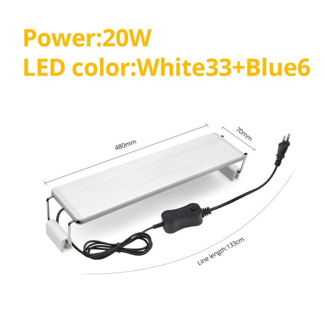 Lâmpada Universal Extensível para Aquários com Alimentação de 230V e 220V - Iluminação Ideal para Tanques de Peixes