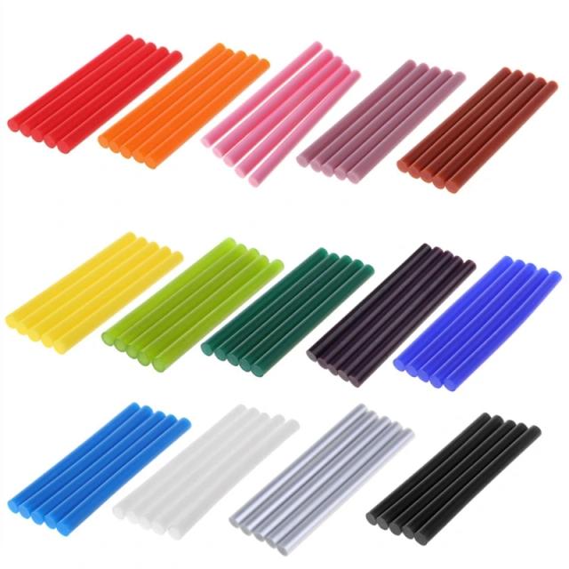 Pacote de 5 Bastões de Cola Quente 7x100mm para Pistolas Elétricas – Ideal para Projetos DIY