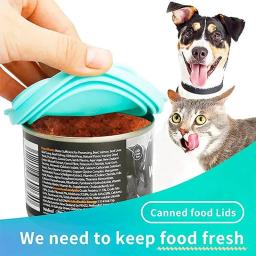 Alimentos enlatados selados de silicone podem cobrir, tampa reutilizável, tampa superior para cachorro e gato, armazenamento de alimentos, suprimentos diários - Image 2