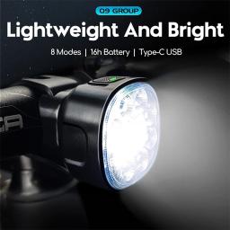Cyclami luz da bicicleta recarregável à prova dwaterproof água luz dianteira com conjunto lanterna conjunto de luz da bicicleta ciclismo led q9 - Image 1