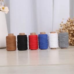 Algodão Macramé Cordão Corda, Bohemia Wedding Crafts, DIY Twine Thread String, Costura artesanal, Casa Hangings, Party Decor, 1mm, 10m - Image 3