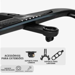 Toseek guiador de bicicleta t800 guiador de carbono integrado estrada 28.6mm guiador de estrada integrado peças da bicicleta - Image 5