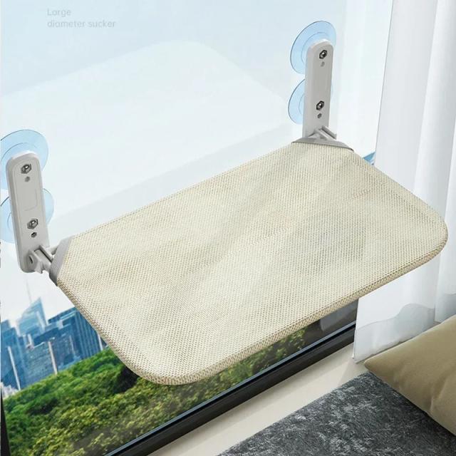 Rede Dobrável para Gato com Pano Respirável - Cama e Lixo para Janela, Suprimentos para Gatos até 10kg, 1 Unidade