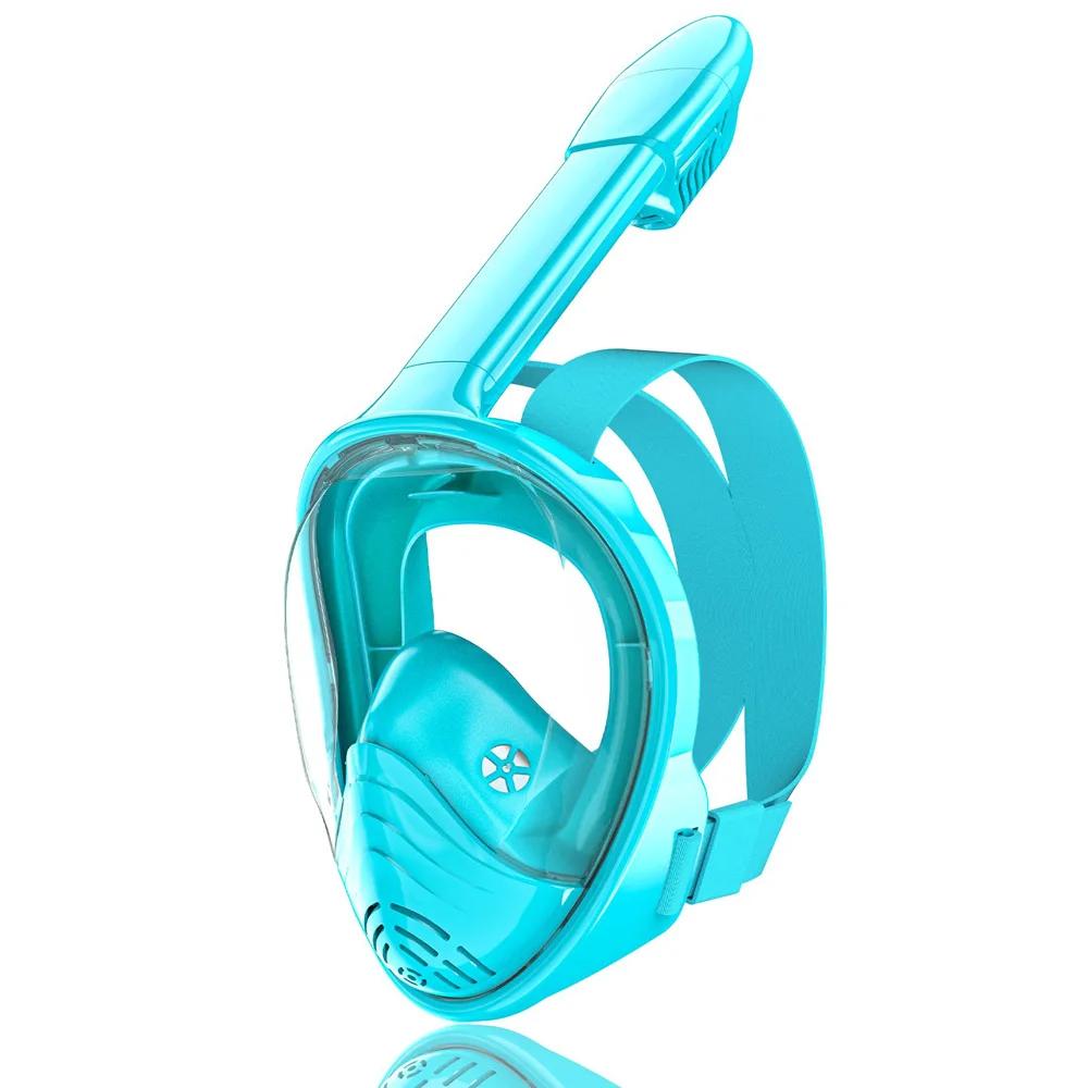 Máscara completa de snorkel facial para crianças, montagem destacável da câmera, visão ampla, anti-nevoeiro, anti-vazamento, mergulho, natação, criança - Image 1