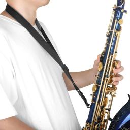 Cinto saxofone acolchoado ajustável com gancho, alça pescoço, apto para Alto, tenores, soprano, barítono, acessórios musicais - Image 2