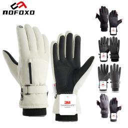 Nofoxo inverno luvas de esqui térmica à prova dwaterproof água tela toque luvas esportes ao ar livre quente ciclismo pesca correndo luvas das mulheres dos homens - Image 1