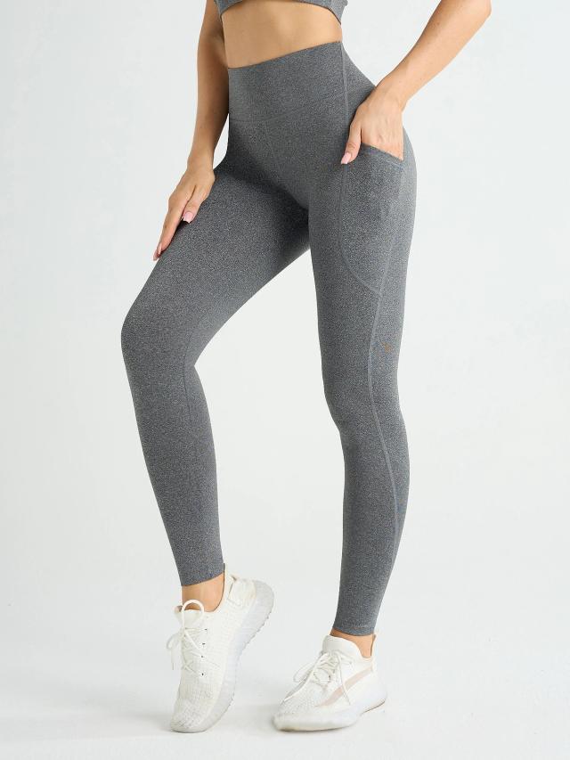 Leggings Femininas Cintura Alta Yoga Push Up Fitness Corrida Cor Sólida