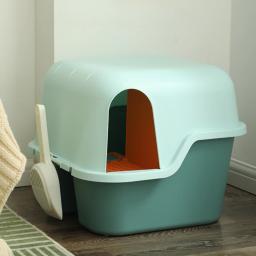 Bandeja de areia de gato totalmente fechada, tipo corredor grande, prova de odor, banheiro, sandbox de gatos, design flip-top, suprimentos para animais - Image 2