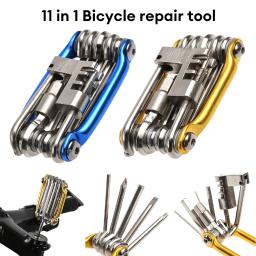 Mountain Bike Repair Tool Kit, 11 em 1, Chave, Chave de Fenda, Corrente, Hex Falou, Multifunções, Bicicleta Repaire Set, Ciclismo Ferramenta - Image 2