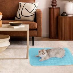 Almofada de resfriamento dobrável para pet, Pet Supplies, tecido de gelo verão, sem necessidade de congelar ou refrigerar, este fresco Pet - Image 4