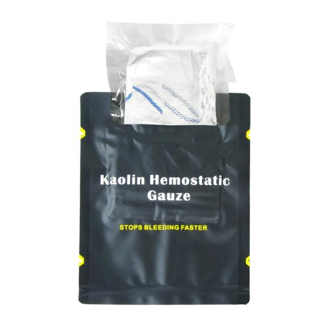 Gaze Hemostática de Caulim Z-Fold 7.5x370cm para Trauma de Emergência