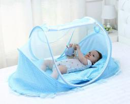 Berço Mosquiteiro Portátil Compacto com Zíper Proteção Para Bebê - Image 3