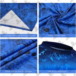Camisa de pesca de manga comprida masculina, camisola profissional de peixe, capuz de caça, respirável proteção UV vestuário, UPF50 Plus - Image 5