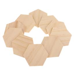 Bases De Hexágono De Madeira MDF, Hex Props Enfeite, 10x78mm, 90x78mm - Image 1