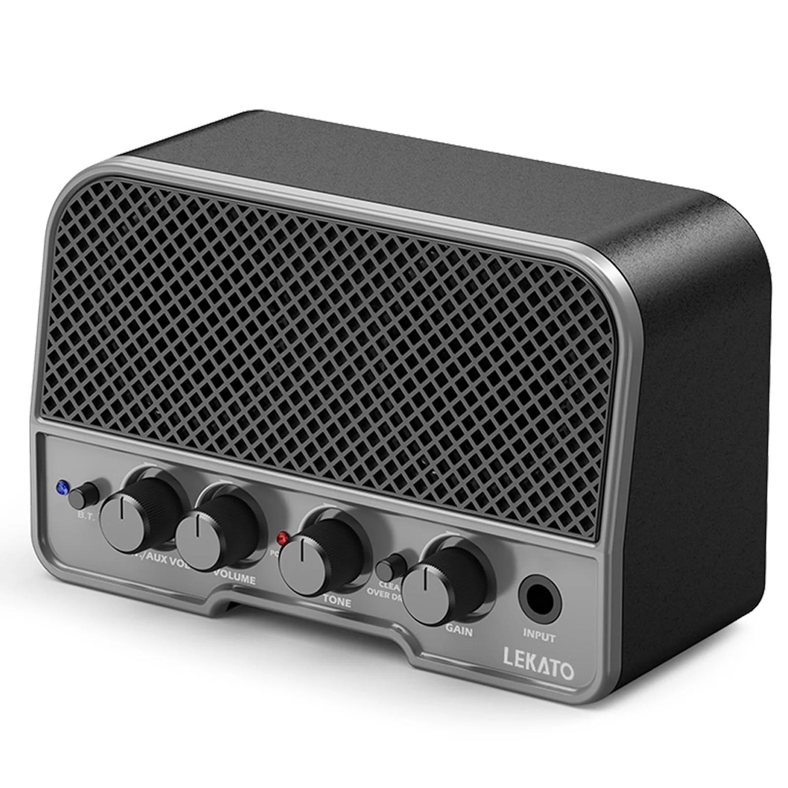 LEKATO-Mini alto-falante portátil amplificador de guitarra acústica, canais duplos normais e brilhantes, 5W - Image 1