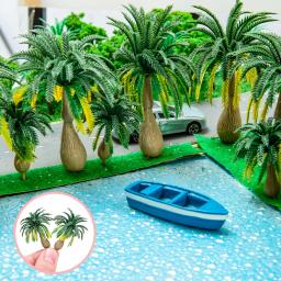 Mini coqueiro palmeiras para layout ferroviário, árvores modelos, arbusto, plantas florestais materiais, mesa de areia, layout de paisagem, 4 cm, 6 cm, 8 cm, 10cm, DIY - Image 6