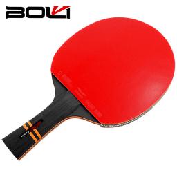 BOLI-Raquetes De Tênis De Mesa Com Tampa, Raquete De Ping Pong, Lâmina De Madeira Pura, Borracha Tensa Não-Pegajosa, 7-ply, Alta Qualidade, 2Pcs - Image 2