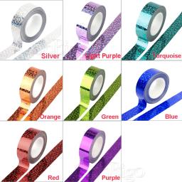 Washi Fita Folha De Laser Glitter Adesivo, Fitas de Mascaramento para Decoração, Scrapbooking, Álbum de Fotos, Papelaria DIY, Material Escolar e Escritório, 5m - Image 3